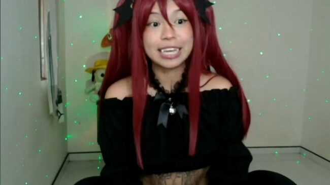 Cute Succubus Cherrywitchy Flashes Her Fangs