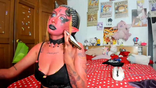 Lunacristal_moon Shows Off Her Devilish Side