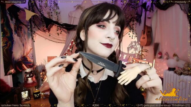 An Ooky And Spooky Time With Aliceisonfire As Wednesday Addams