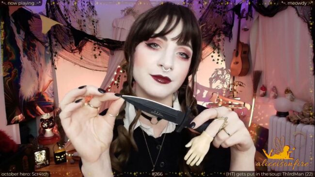 An Ooky And Spooky Time With Aliceisonfire As Wednesday Addams