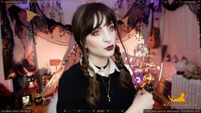An Ooky And Spooky Time With Aliceisonfire As Wednesday Addams