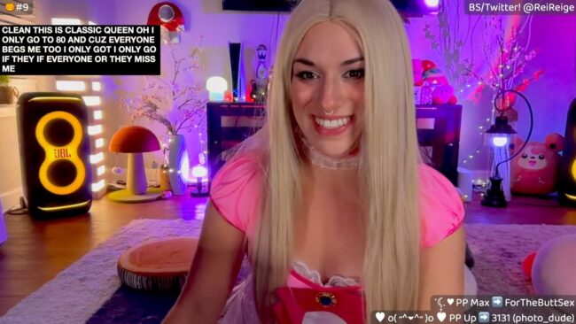 Reige Rules Over Her Cam Kingdom As Princess Peach