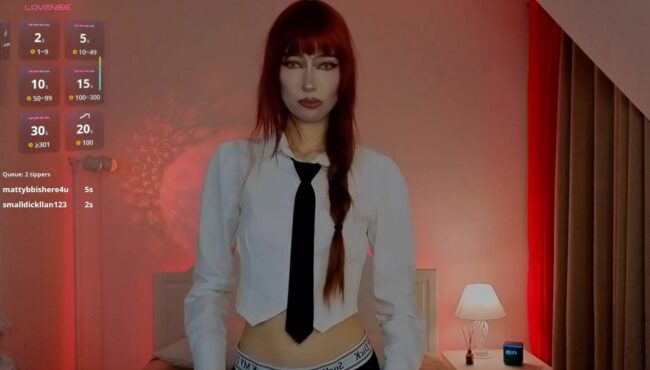 Redrubymeow's Stunning Makima Cosplay