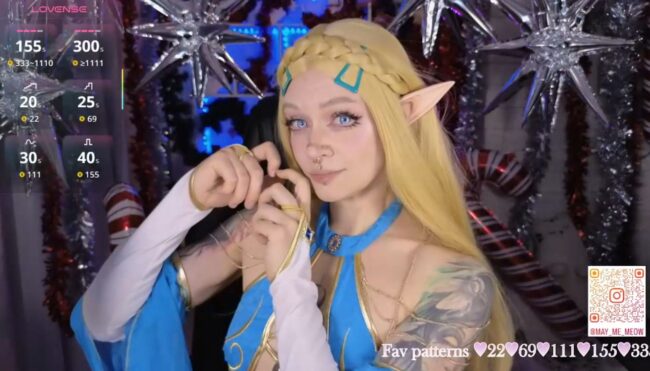 Mao_me_meow Rules Over Her Cam Kingdom As Princess Zelda