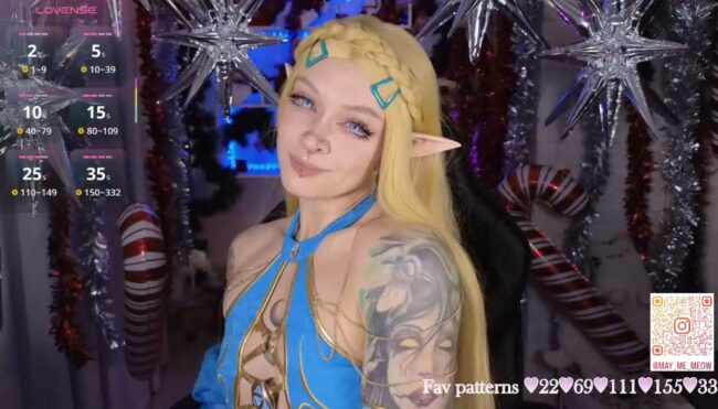 Mao_me_meow Rules Over Her Cam Kingdom As Princess Zelda