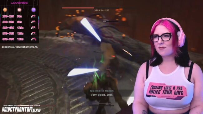 VelvetPhantomEXE Swings Her Lightsaber In Star Wars Jedi: Fallen Order