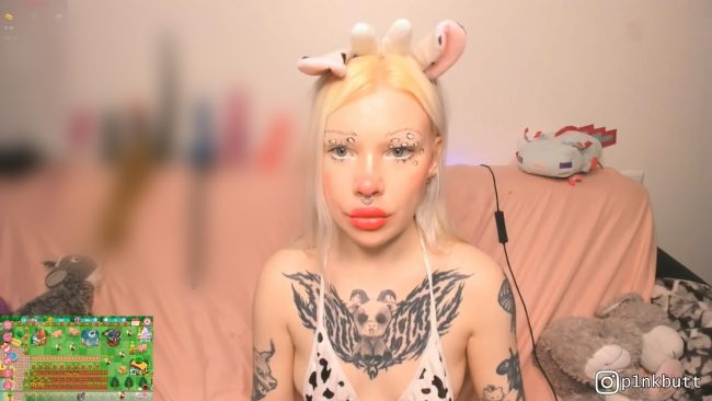 Cute Cow PinkSlobber Runs Her Own Booty Farm