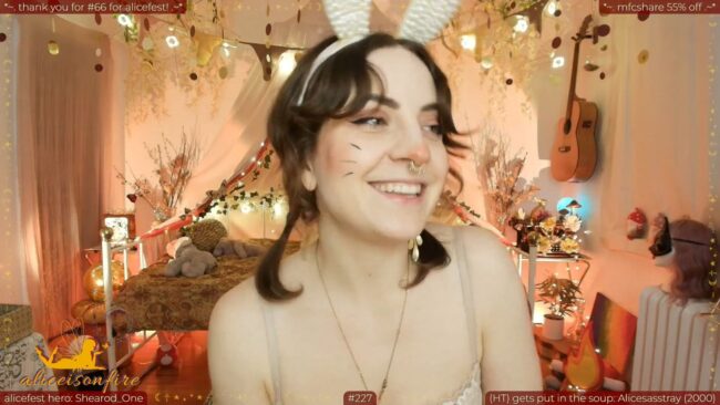 Aliceisonfire Hops Out As A Cute Bunny
