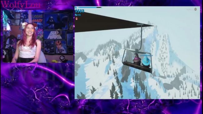 WolfyLou Rides All The Way To The Top In Sledding Game