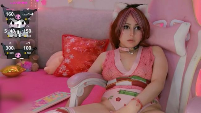 EmillyRogers Adds A Kittenish Touch To Her Nezuko Cosplay