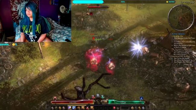 BlueHazard Slashes Her Way Through Grim Dawn