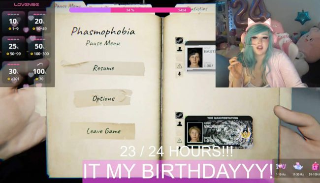 BirthdayBouncyyy Celebrates Her Birthday With A 24 Hour Phasmophobia Marathon